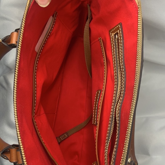 Dooney & Bourke Ostrich Domed Zip Satchel - Picture 8 of 11